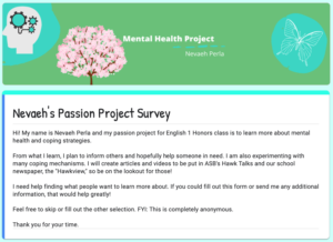 Passion project aims to educate peers on mental health